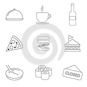 Simple Set of Restaurant Related Line Icon