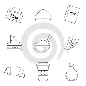 Simple Set of Restaurant Related Line Icon