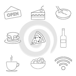 Simple Set of Restaurant Related Line Icon