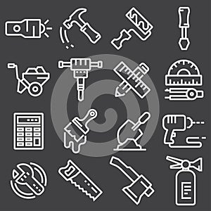 Simple set of tools related icons