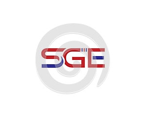 Simple SGE Letter Logo Icon Design