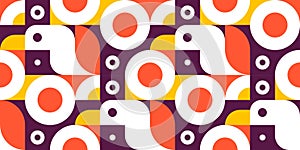 Simple Shape mosaic pattern with palyful color