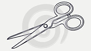 Simple and sharp scissors icon for cutting tasks, vector design Generative AI