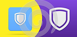 Simple shield 3d icon button set vector security protection safety cyberspace antivirus guard