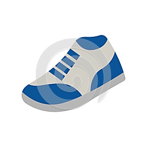 Simple shoes icon in flat design style, vector illustration