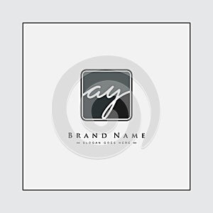 Simple Signature Logo for Alphabet AY - Handwritten Signature for Photography and Fashion Business