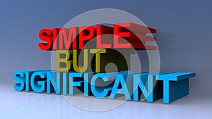 Simple but significant on blue