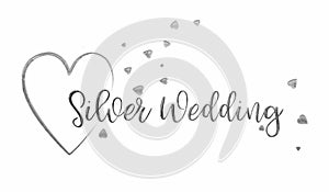 Simple, Silver Wedding Card