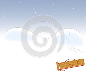 Simple Sleddin\' Hills Background Illustration