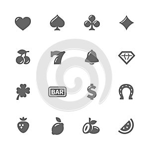 Simple Slot Machine Icons