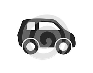 simple small compact car silhouette icon