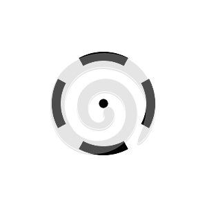 Simple sniper target black icon
