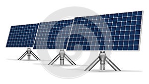 Simple Solar Panel Isolated On White