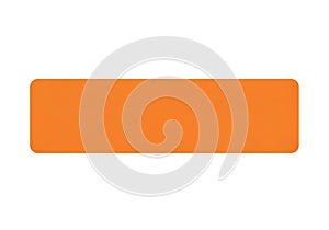 Simple solid orange rectangular bar displayed against a white background