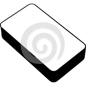Simple rectangular object isolated on transparent background