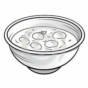 Simple Soup Coloring Page For Kids