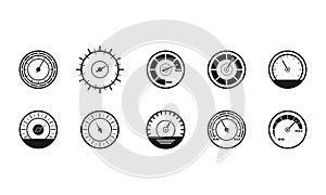 Simple speedometer set illustration vector design