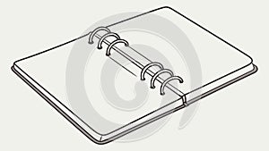 Simple spiral bound notebook vector, perfect for notes and ideas, vector design Generative AI