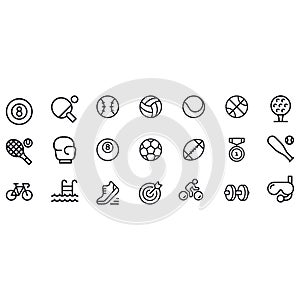 simple Sport icons. Vector illustration design