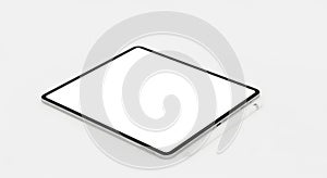 A simple, square-shaped object with a white surface and a thin black border, placed on a plain white background