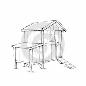 Simple stable chicken house