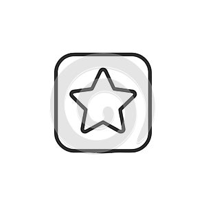 Square Button with Star Icon: Modern Interface Element