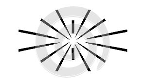 Simple Starburst Radial Lines Abstract Graphic, vector design Generative AI