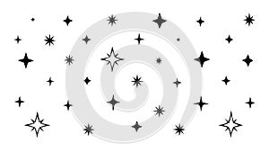 Simple Stars Pattern Design, vector design Generative AI