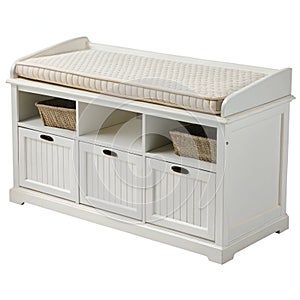 Storage bench isolated on white background