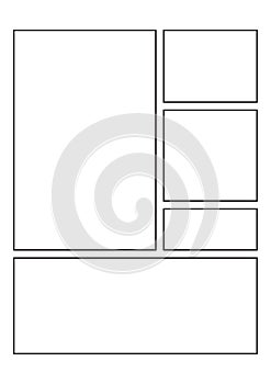 Simple storyboard design for Comic Book