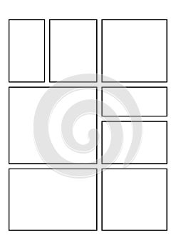 Simple storyboard design for Comic Book