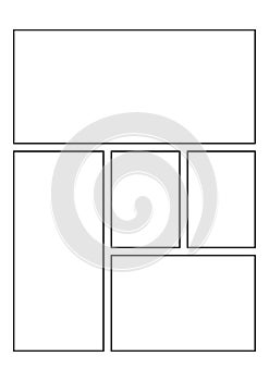 Simple storyboard design for Comic Book