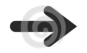 Simple straight directional arrow shape