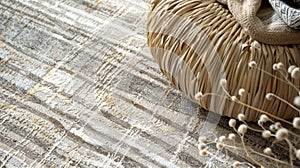 A simple yet striking stripe pattern in muted earth tones inspired by the natural striations of tree bark. photo