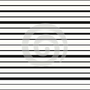 Simple stripe seamless pattern with black and white horizontal parallel stripes.Vector background