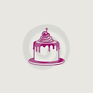 simple and stylish logo that symbolically uses a cake