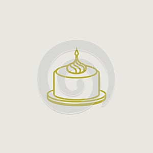 simple and stylish logo that symbolically uses a cake