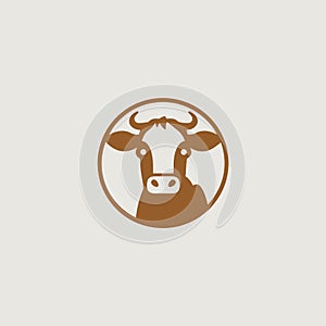 a simple and stylish logo that symbolically uses a cow
