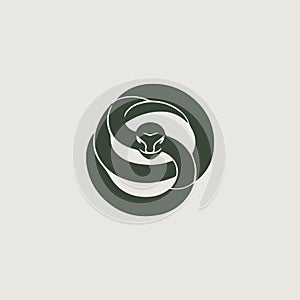 simple and stylish logo that symbolically uses a snake
