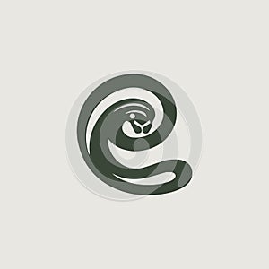 simple and stylish logo that symbolically uses a snake