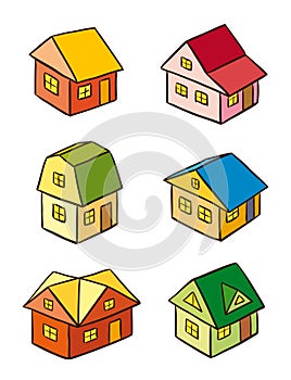 Simple stylized houses