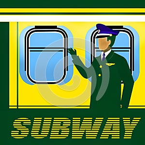 Simple Subway operator clipart