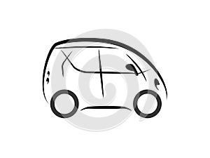 Simple symbol mini car