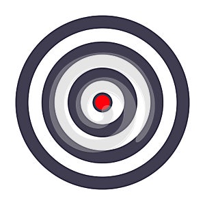 Simple target template. Bullseye symbol
