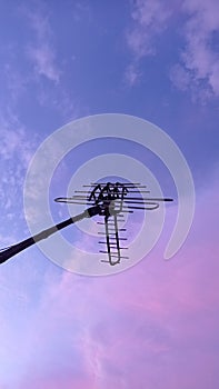 An Simple Television Antenne with Aesthetic Sky photo