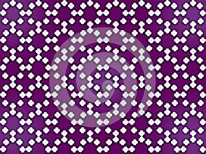 Simple texture of flowers. Ornament of white flowers on a purple background. photo
