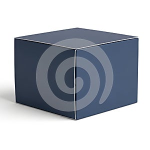 Simple three-dimensional gray cube on white background