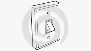 Simple Toggle Light Switch, Power On Electrical Control, vector design Generative AI