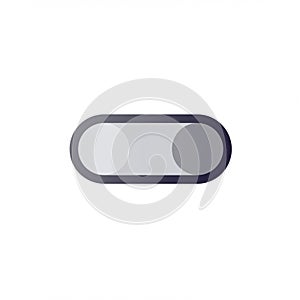 A simple toggle switch icon in a horizontal position with a rounded rectangular shape.