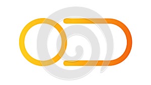 Simple Toggle Switch Icon in the On Position, UI Element, vector design Generative AI